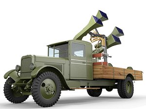 3d model zis-12 locator truck