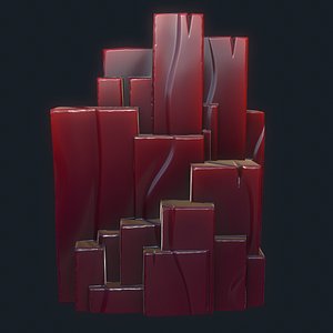 cartoon rock cliff 3D model