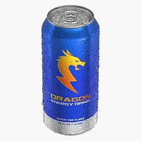 Energy Drink Can With Droplets 473ml