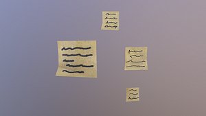 Note Papers 3D model
