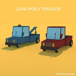 2 trucks 3d model