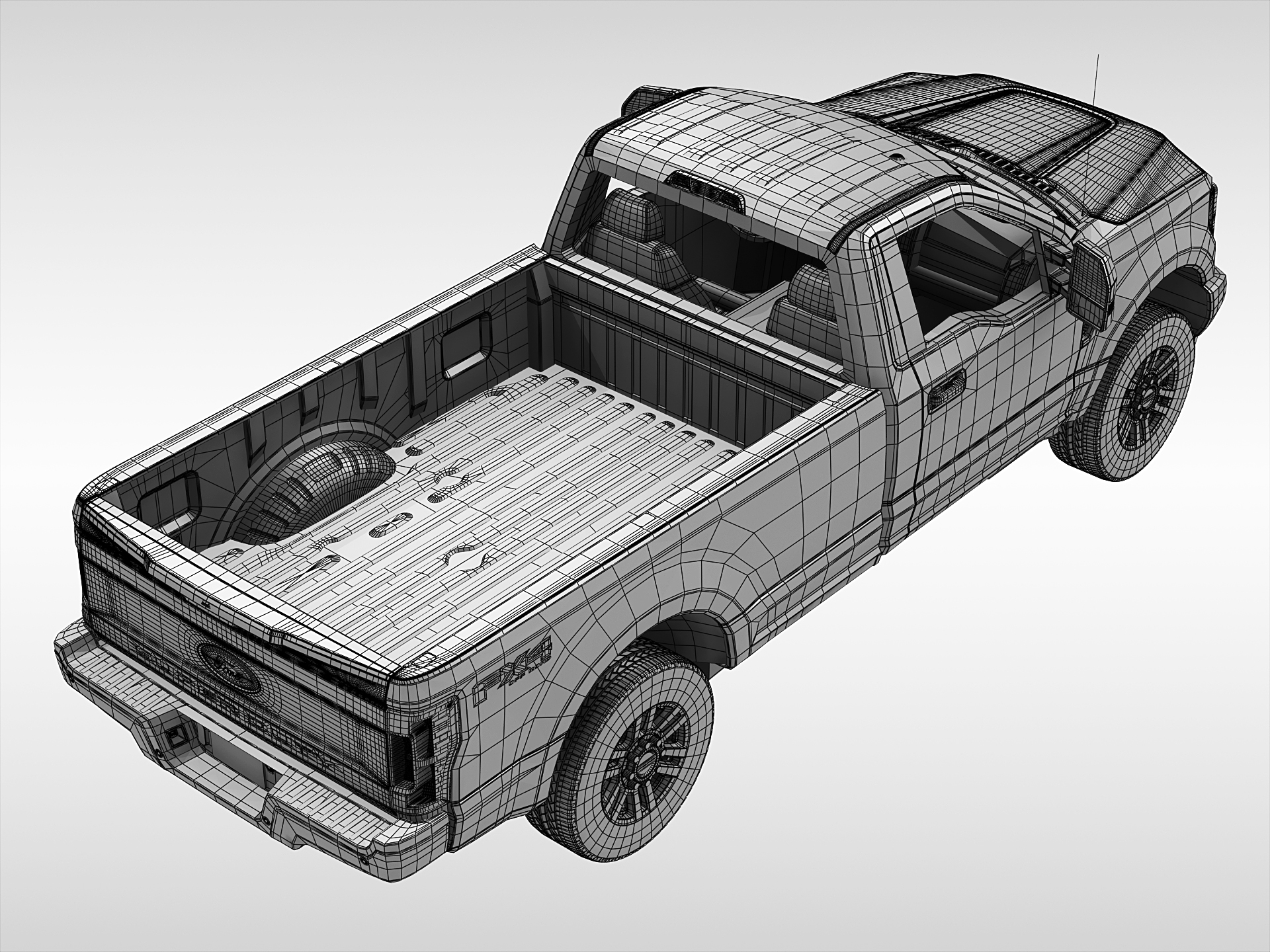 Modelo 3d Ford F250 Super Duty Regular Cab 2017 Turbosquid 1290397