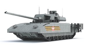 3D T-14 Armata Russian Main Battle Tank - Main Battle Tank 3D Model
