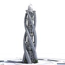 3ds max futuristic skyscraper