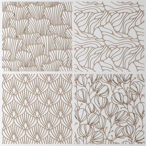3d set panel lattice grille model