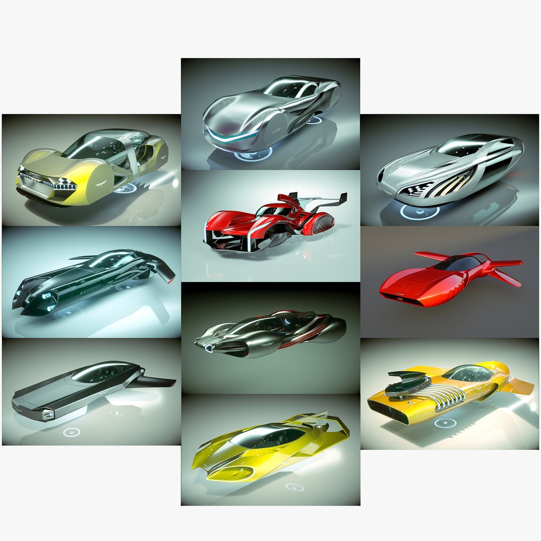 3D T 10 In 1 Cheap Cool Hover Car Collection 05 - TurboSquid 1962676, image size:1080x1080