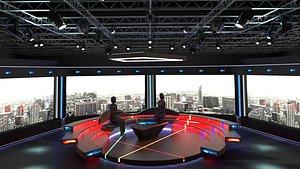 Virtual TV Studio Sets - Collection Vol 11 - 2 PCS DESIGN 3D model