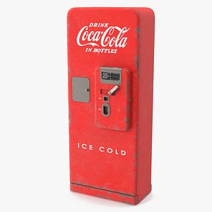 3D Coca Cola Old Antique Bottles Soda Machine model