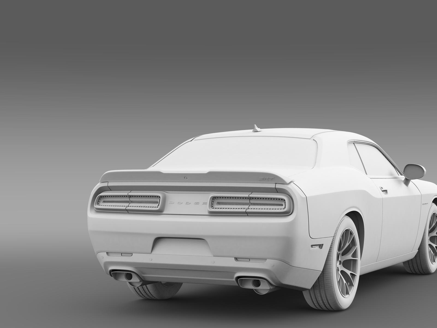 3d model dodge challenger srt hellcat