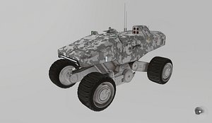 mars military transporter vehicle 3D model