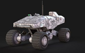 mars military transporter vehicle 3D model