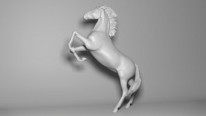 3D model rearing horse