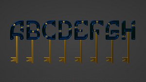 3D Alphabet Keys
