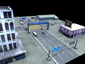3d model modular urban environment