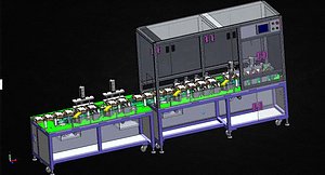 Automatic Li-Battery Mobile Battery Sticker Labeling Machine 3D CAD Model 3D model