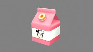 3D Cartoon boxed milk