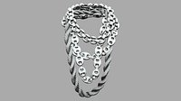 Oversize Metal Chains Multi-Row Huge Rapper Necklace