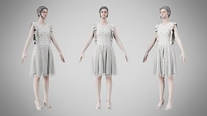 3D Dress 20 Abstract Pebble Repeat