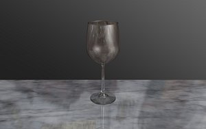 free wine glass 3d model