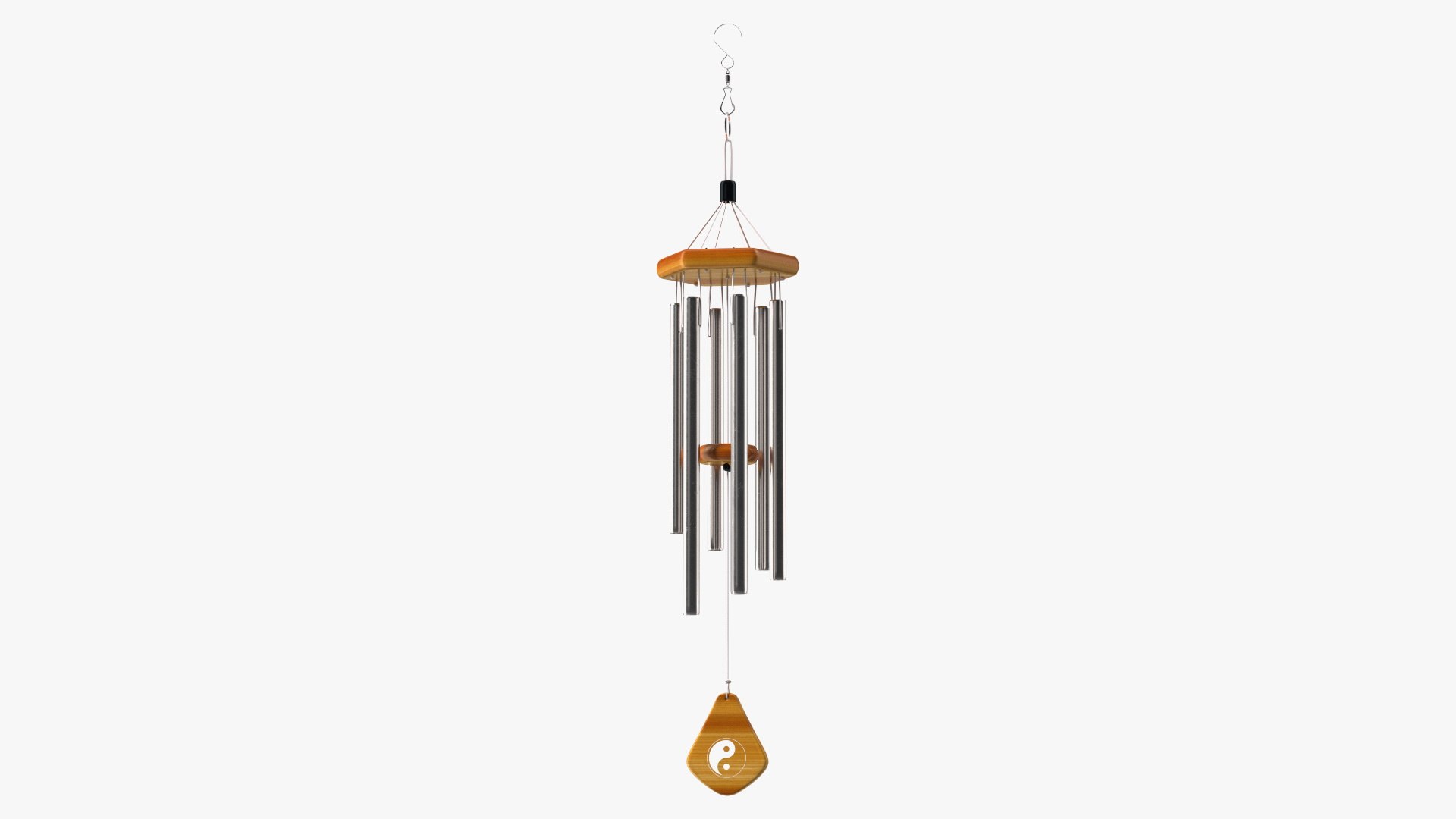 Chrome Plated Wind Chime 3D model preview