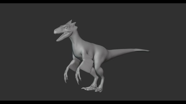 3D Achillobator Dinosaur Basemesh Low-poly - TurboSquid 1991936