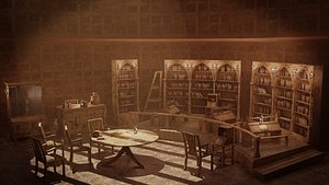 Medieval Library Model Pack Antique