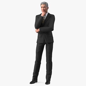 Korean Old Aged Man in Suit