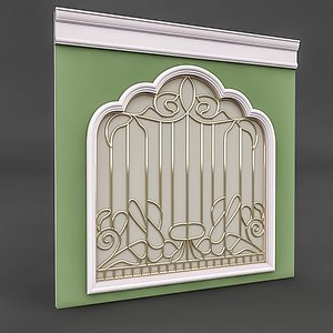 classical window door 3D
