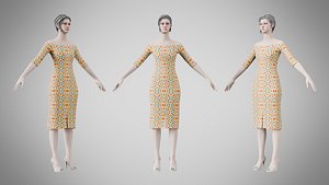 Dress 14 Retro Geometric Abstract