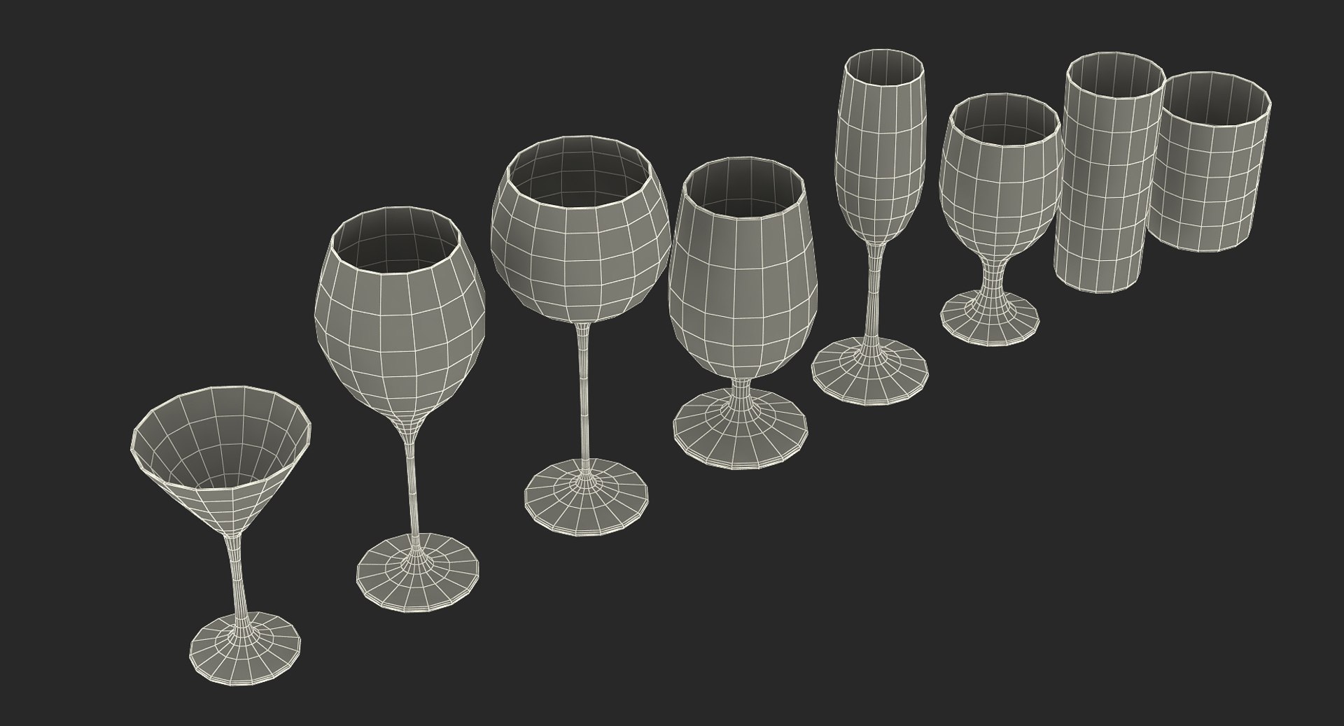 3D Model Cocktail Glasses - TurboSquid 1200593