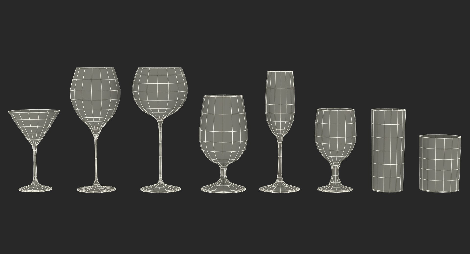 3D Model Cocktail Glasses - TurboSquid 1200593