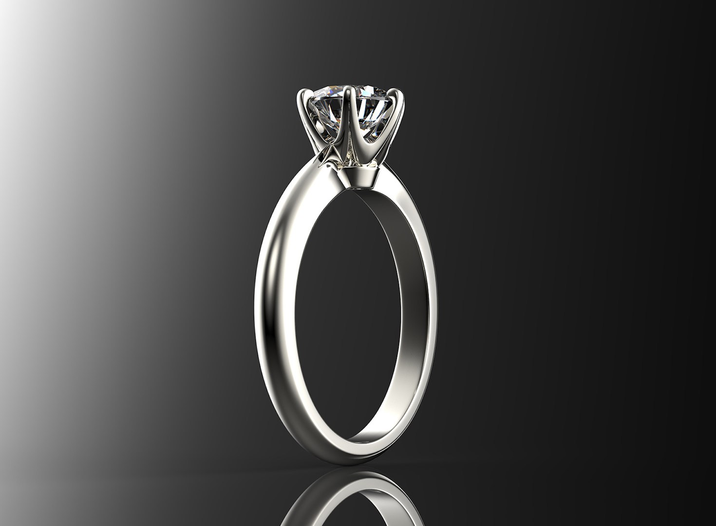 3D Gold Engagement Diamond Ring Set 0068 V1 With Gem Model - TurboSquid ...