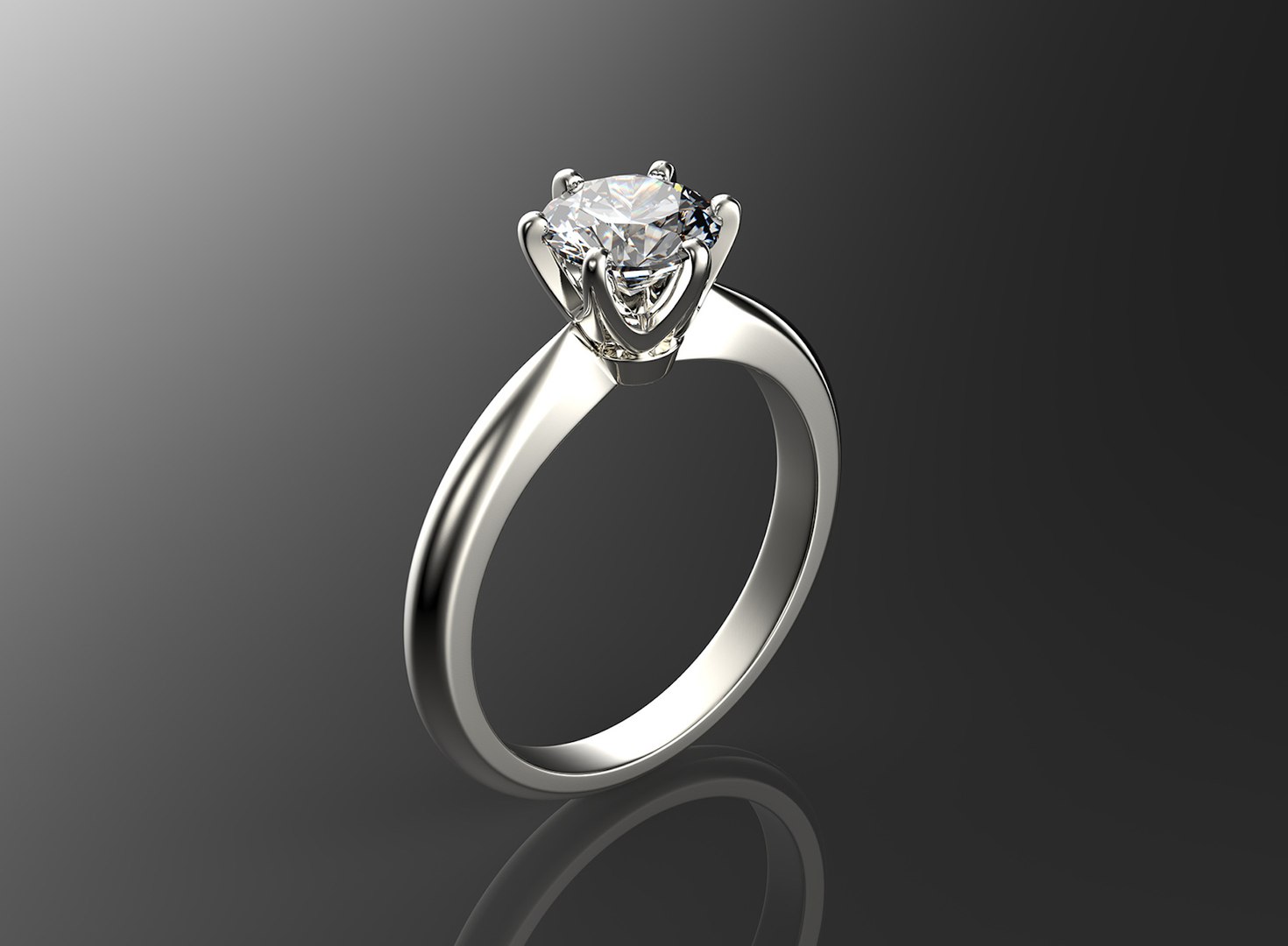 3D Gold Engagement Diamond Ring Set 0068 V1 With Gem Model - TurboSquid ...