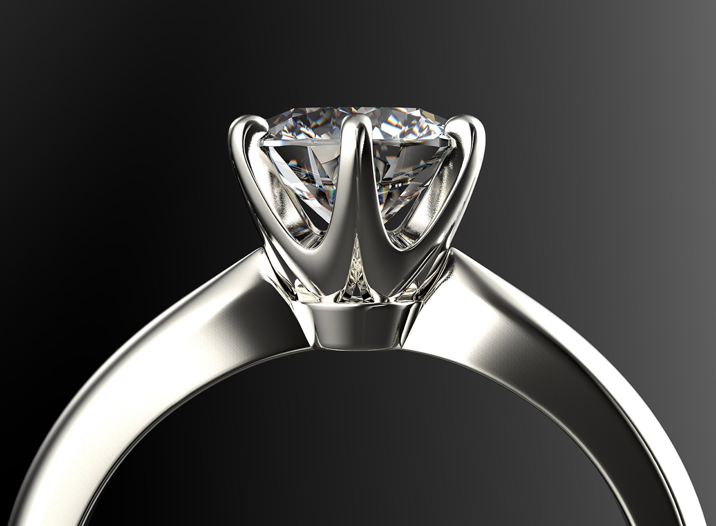 3D Gold Engagement Diamond Ring Set 0068 V1 With Gem Model - TurboSquid ...