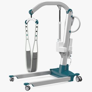 Patient Lift with Leg Holder Rigged