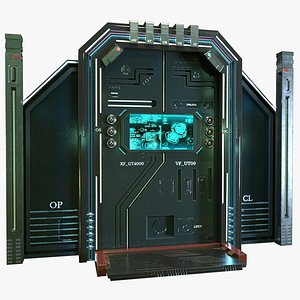 3D model scifi door