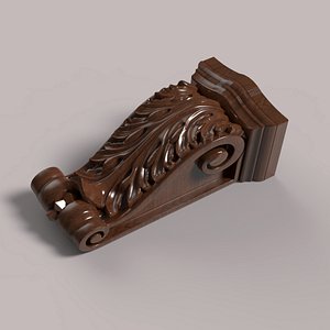 3D carved corbel cnc model