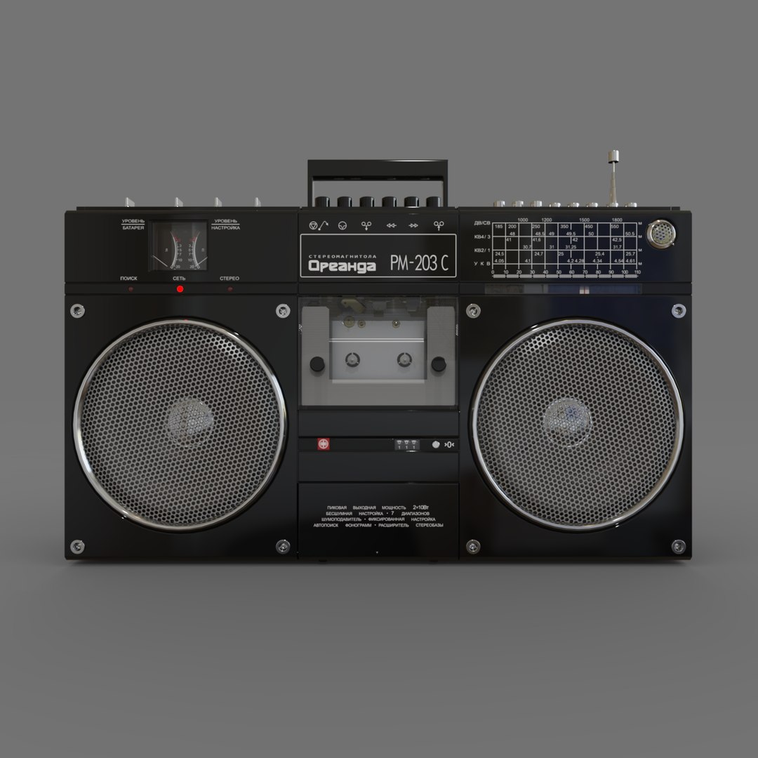 3D radio tape recorder Oreanda RM-203S - TurboSquid 2019446