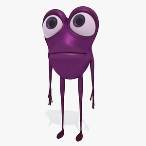 monster cartoon purple model