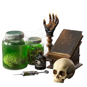 Occult Horror Decoration set 3D model