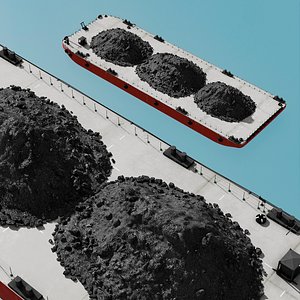 Transport Barge with Cargo 3D model