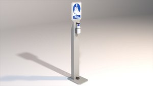 hand sanitizer stand 3D model