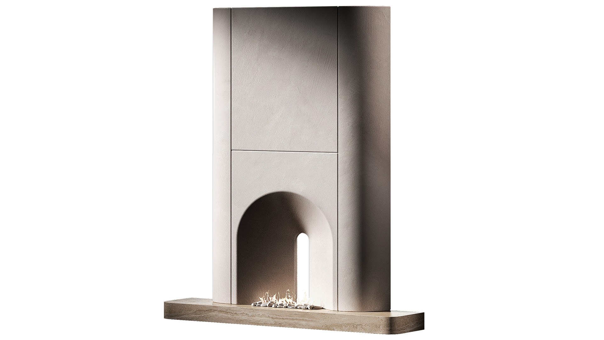 3D Model Fireplace Arched Semicircular Portal Of The Hearth Area ...