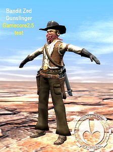 wild west bandit 3d model