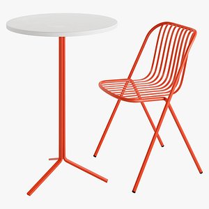 TUBY Stackable Steel Garden Chair and Table by Belca model