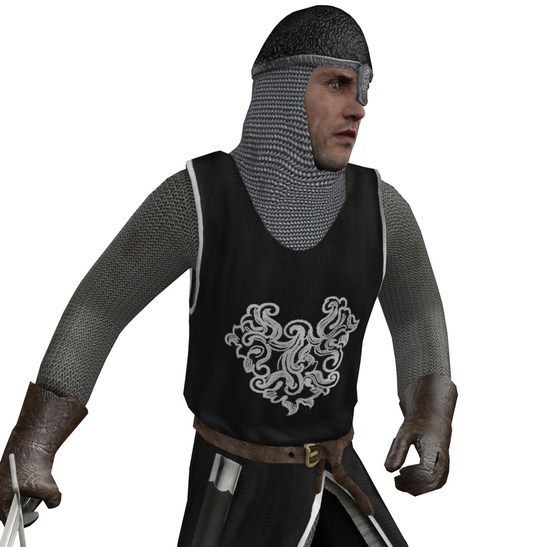 rigged medieval knight s helmet 3d max