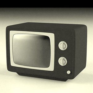 3d model retro tv