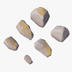 3D Stylized Stone 01 Low-poly