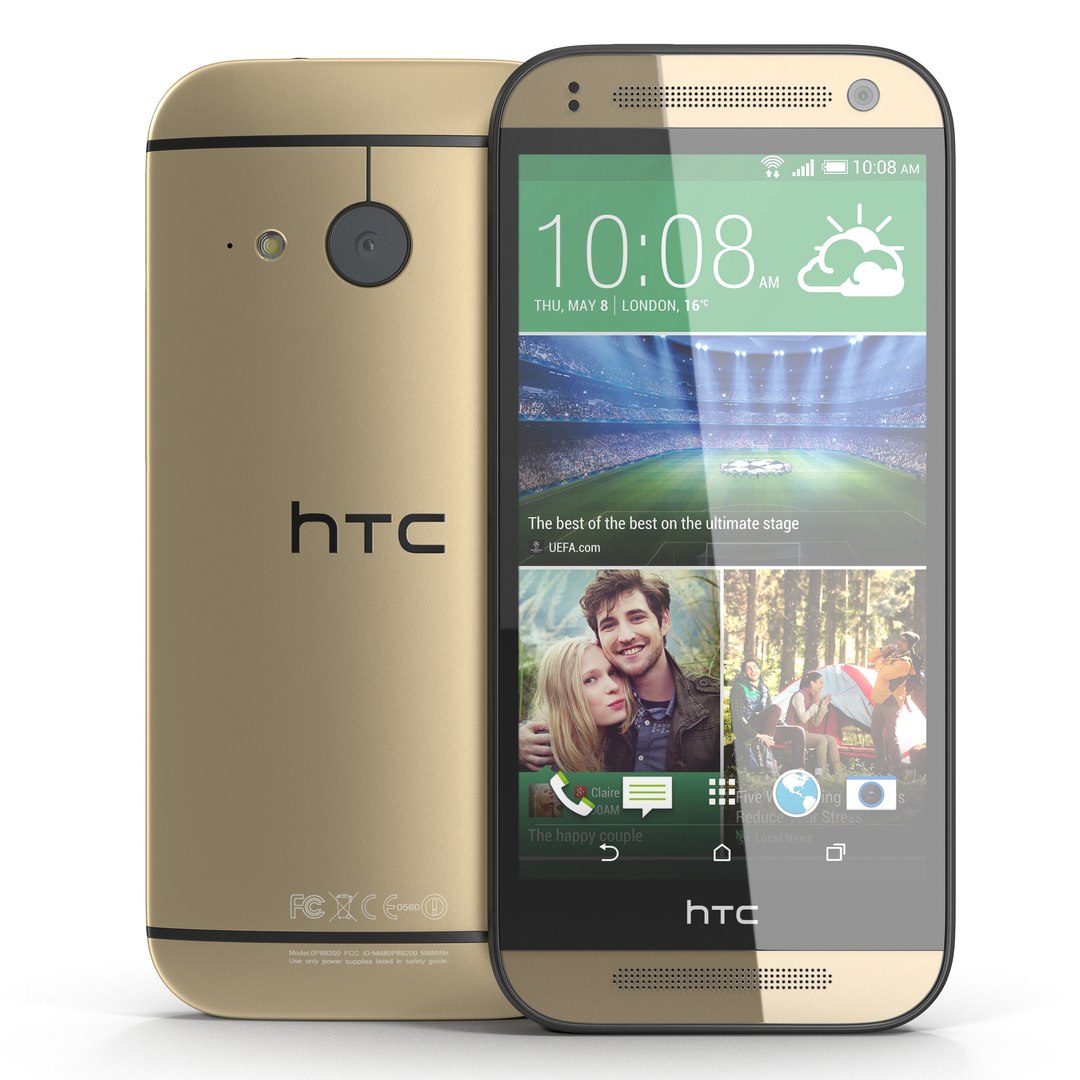 HTC One Mini 2 Gold 3D Model 3D model preview