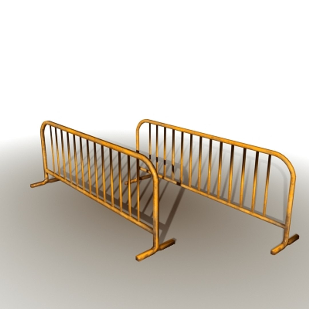 3d Model Metal Barriers Streets